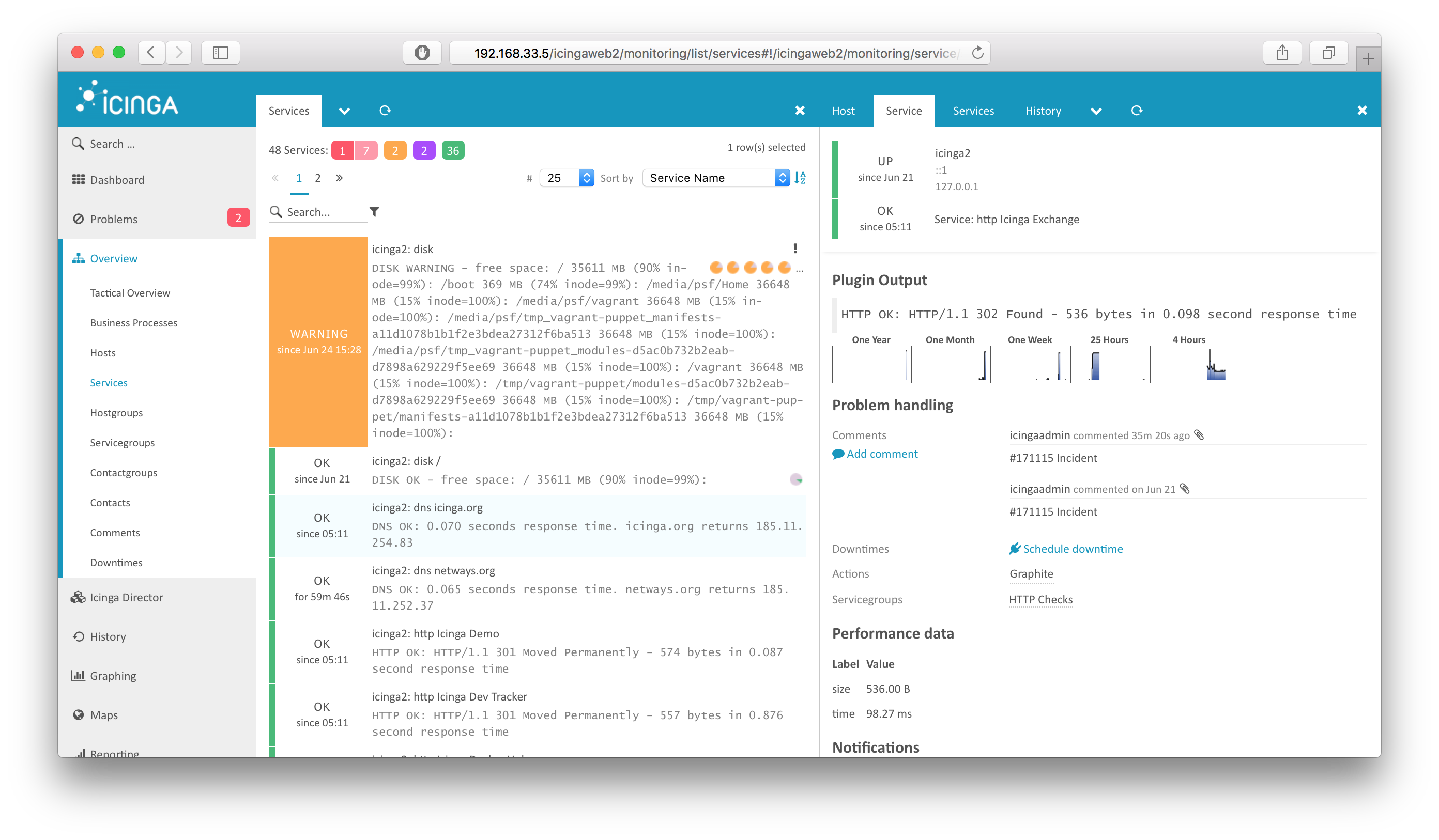 Icinga Web 2 Detail View with PNP