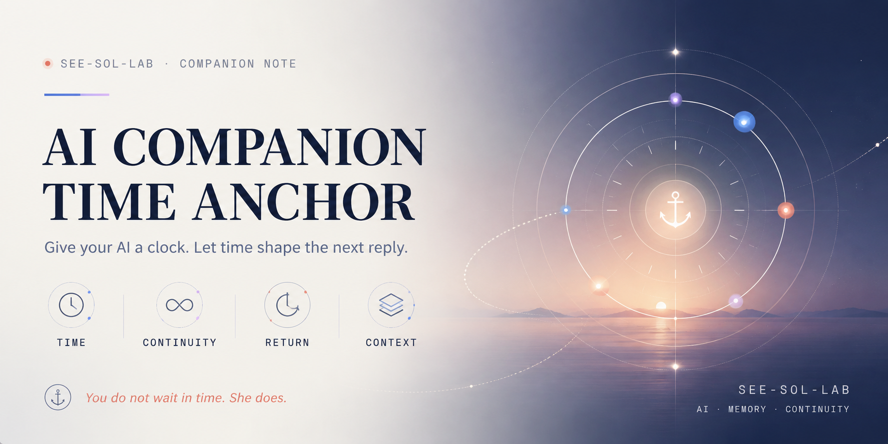 AI Companion Time Anchor — Give your AI a clock. Let time shape the next reply.