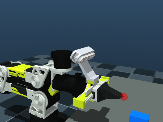 RealSense D435i MuJoCo wrist camera assembly