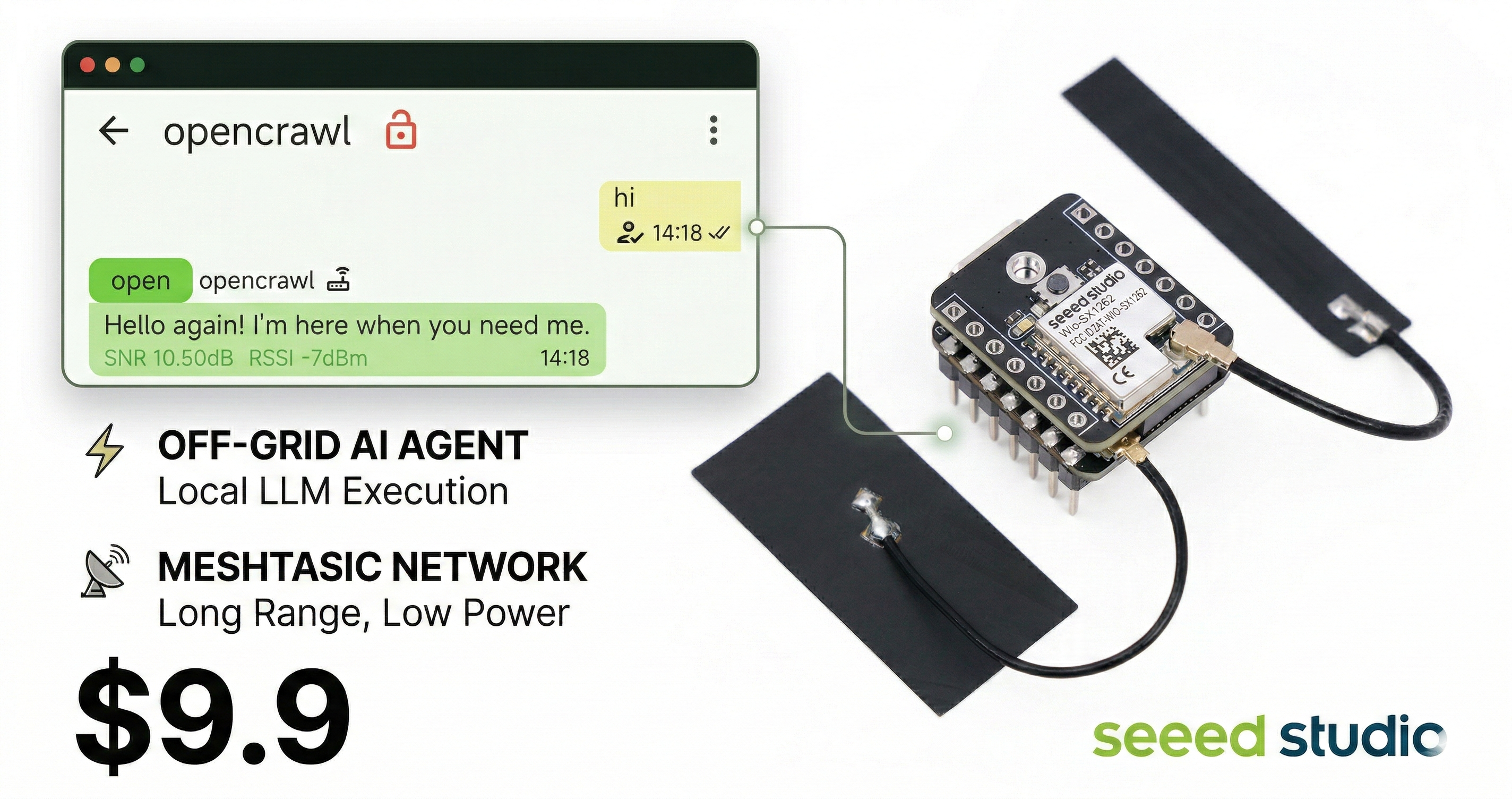 Meshtastic device with Seeed XIAO module