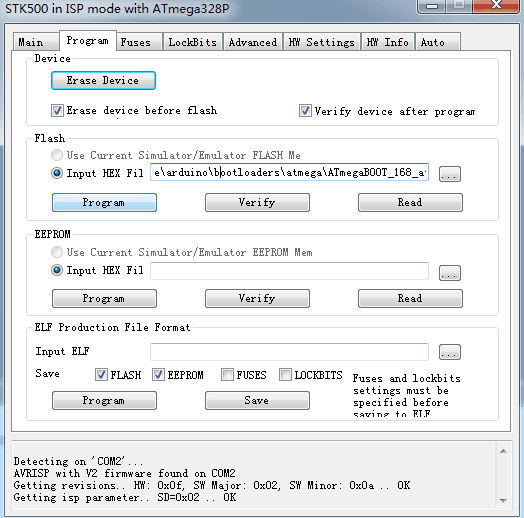 Download program at90s2313 with arduino ide