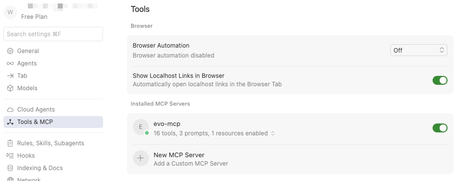 Cursor Verify Settings