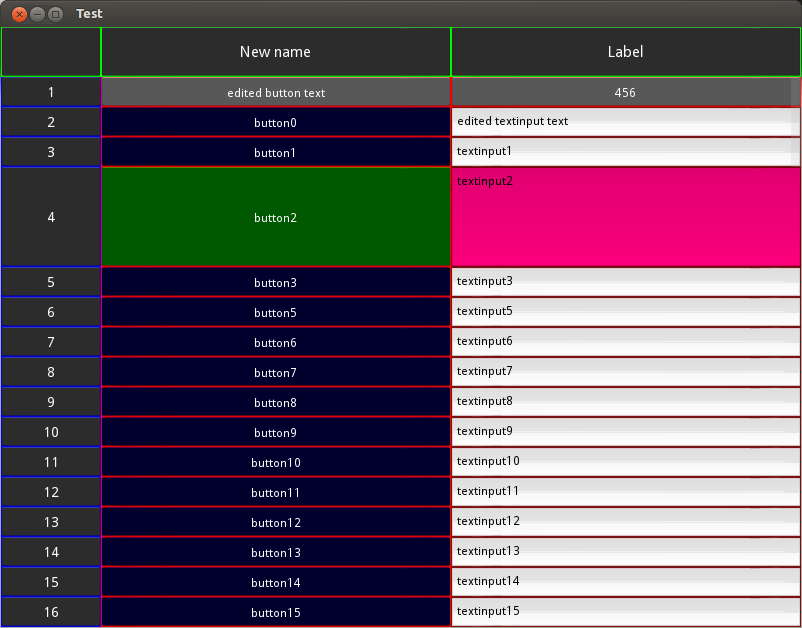 Table widget. Таблица Kivy Python. Создание таблицы в Kivy. Kivy Table widget. Цвета Kivy таблица.