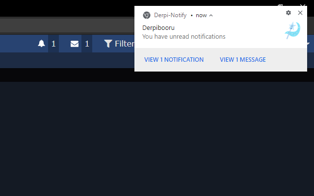 Derpi-Notify Chrome Notification Screenshot