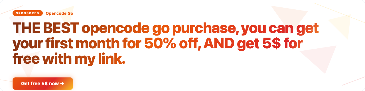 Opencode Go sponsor banner