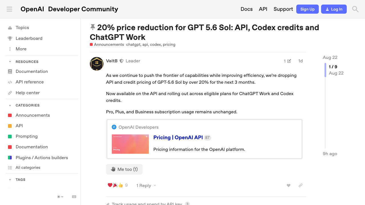 GPT-5.6 Sol降价