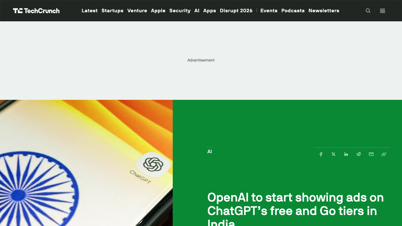 OpenAI在印度ChatGPT投放广告