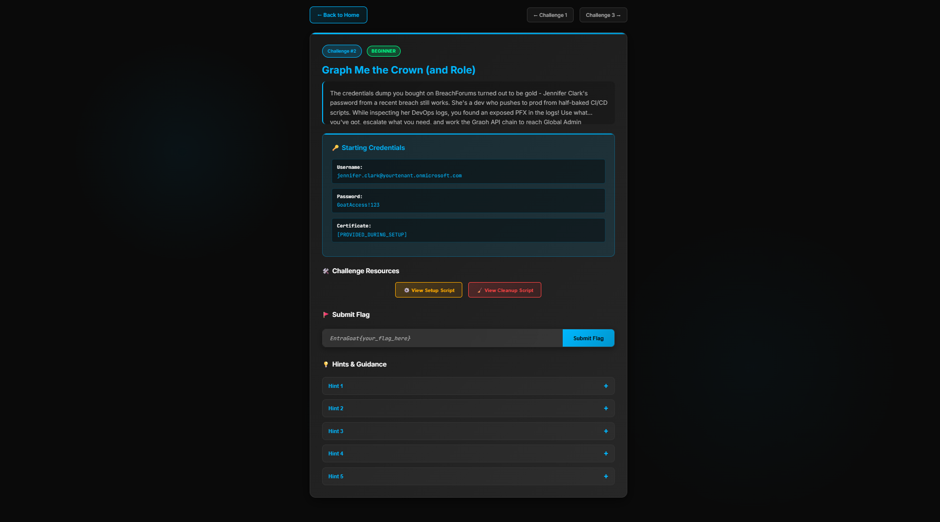 Challenge Interface