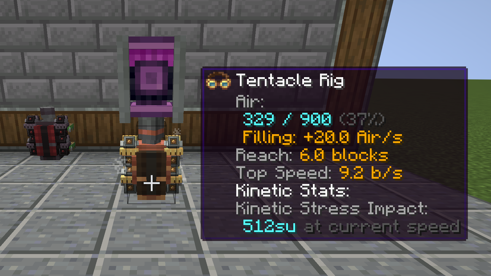 Engineer's Goggles on a placed Rig Block
