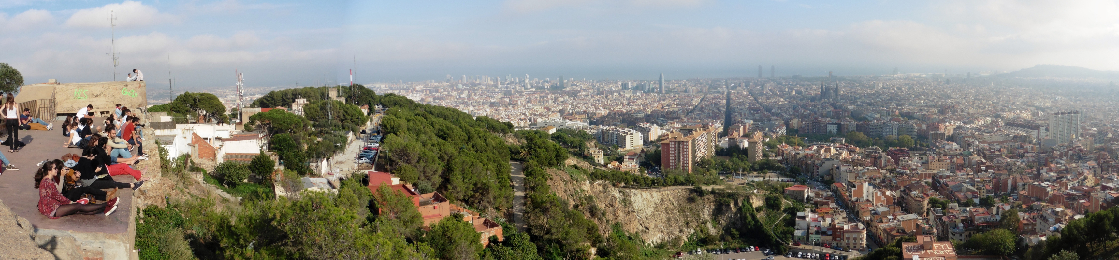 Barcelona ruta dels Tres Turons pel turó del Carmel (100 Cims)