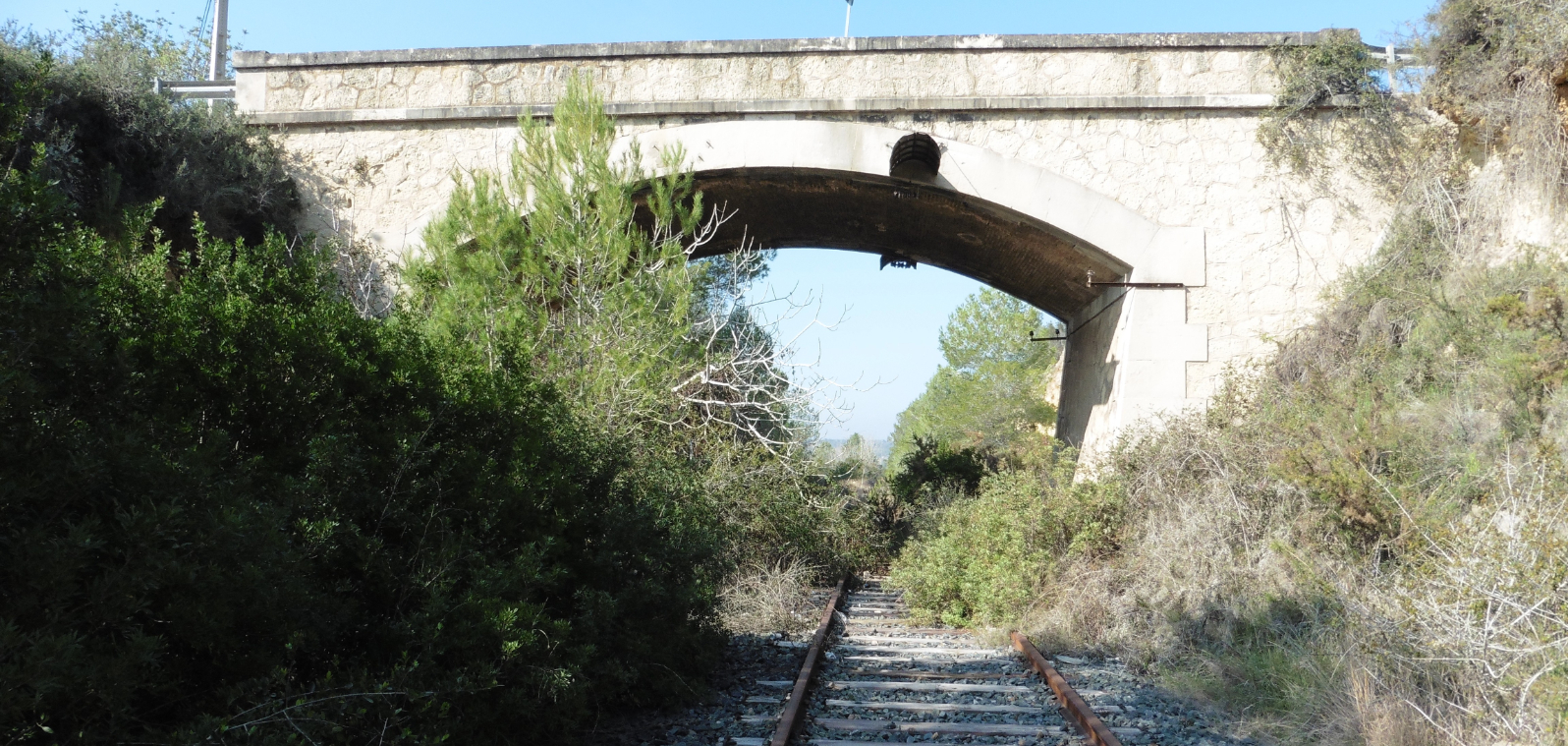 Per les vies en desús entre Roda de Berà i Camp de Tarragona i el castell de Montornès