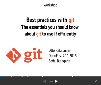 Git workshop presentation on Slideshare