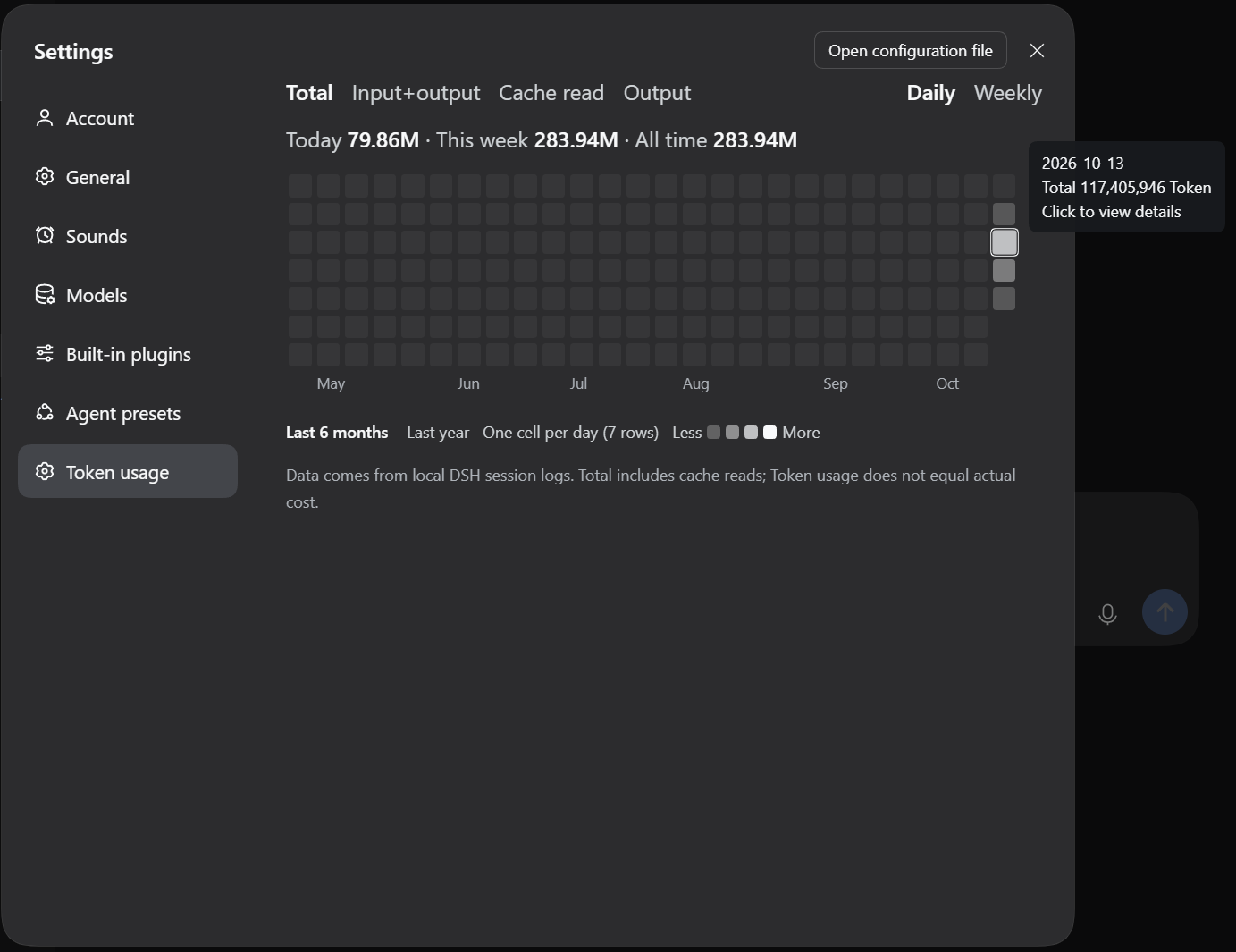 English half-year heatmap and tooltip