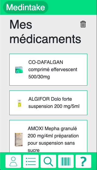 Liste de médicaments