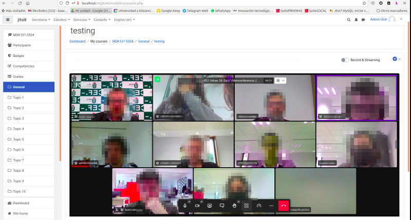 Jitsi Meet inside Moodle
