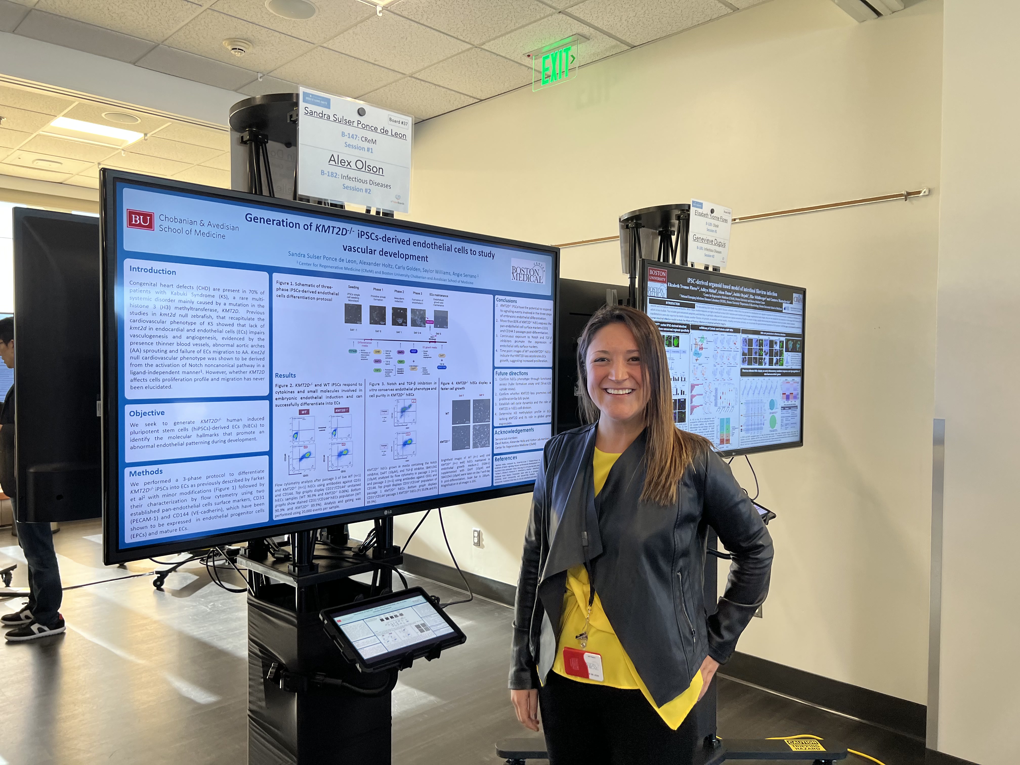 Sandra presenting a research poster at the Vascular Biology 2025 conference