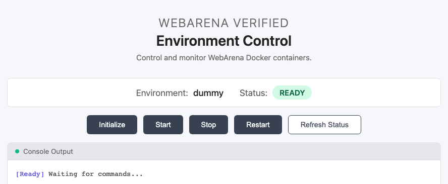 Environment Control Dashboard