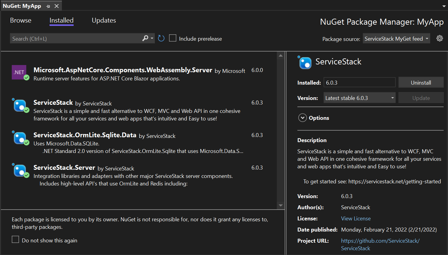 NuGet Package Manager