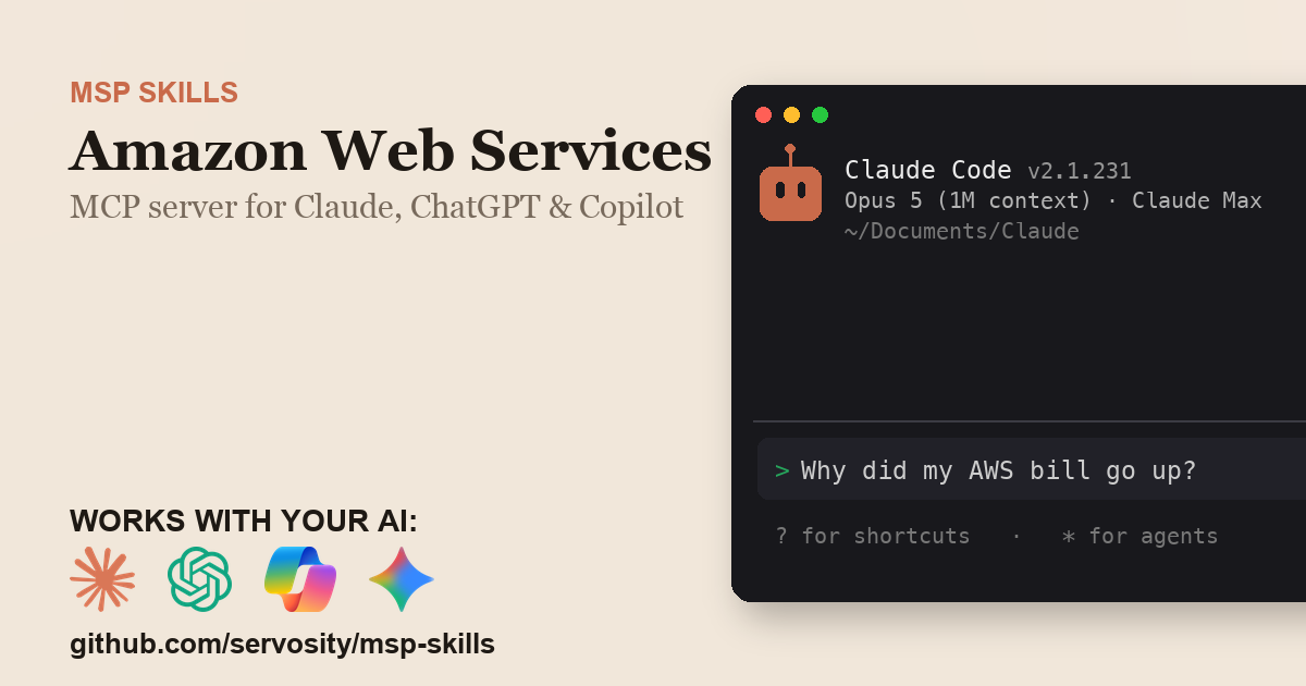AWS - MCP server and Claude Code Skill