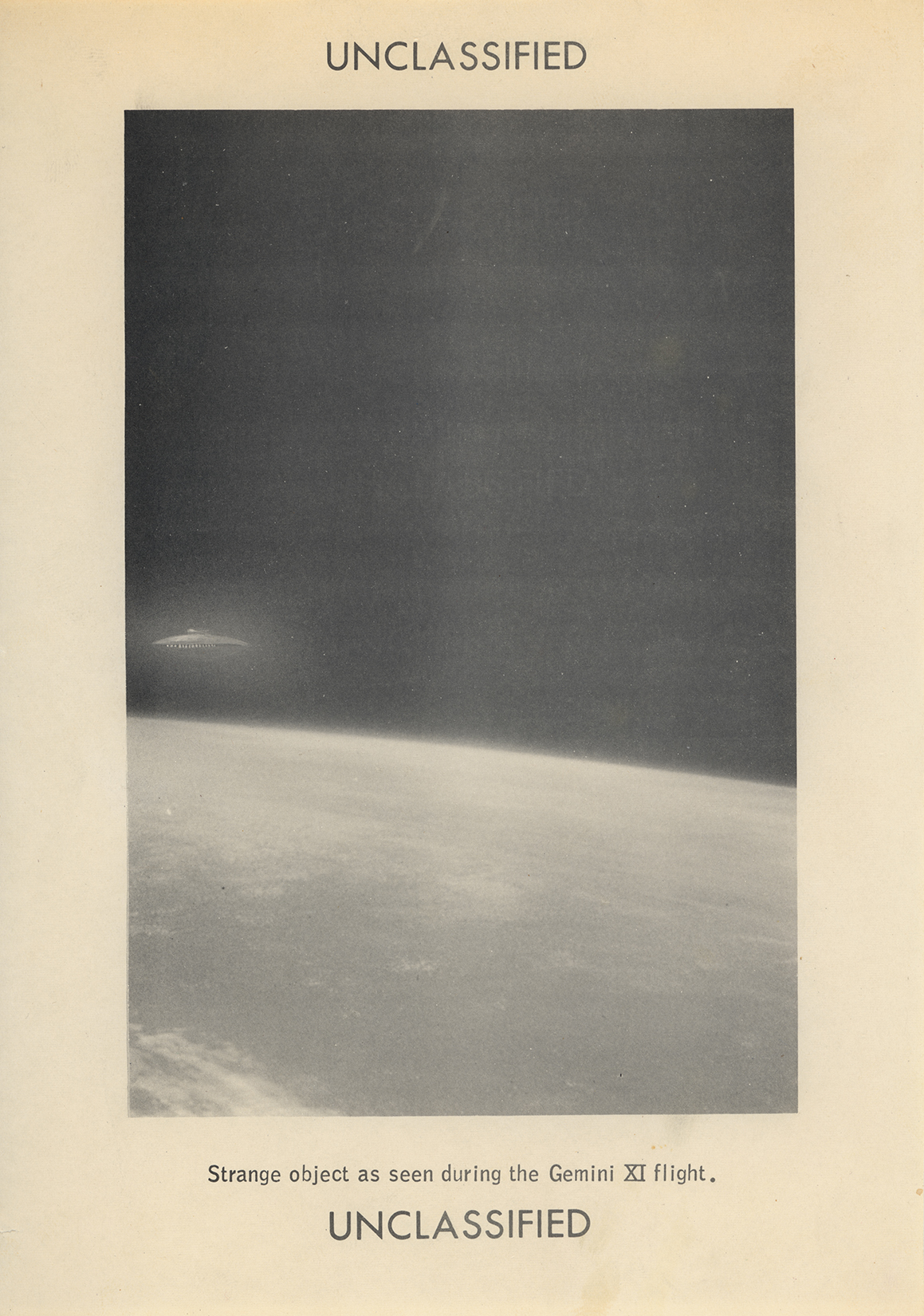The Gemini XI UFO - Simpkinson Archive Lithograph