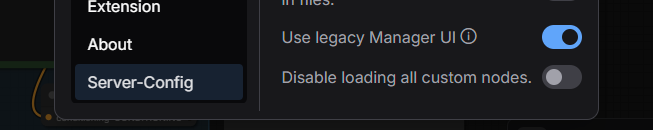 Legacy Custom Node Manager in ComfyUI