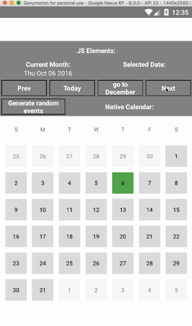 calendar react native material calendarview mostly installation automatic