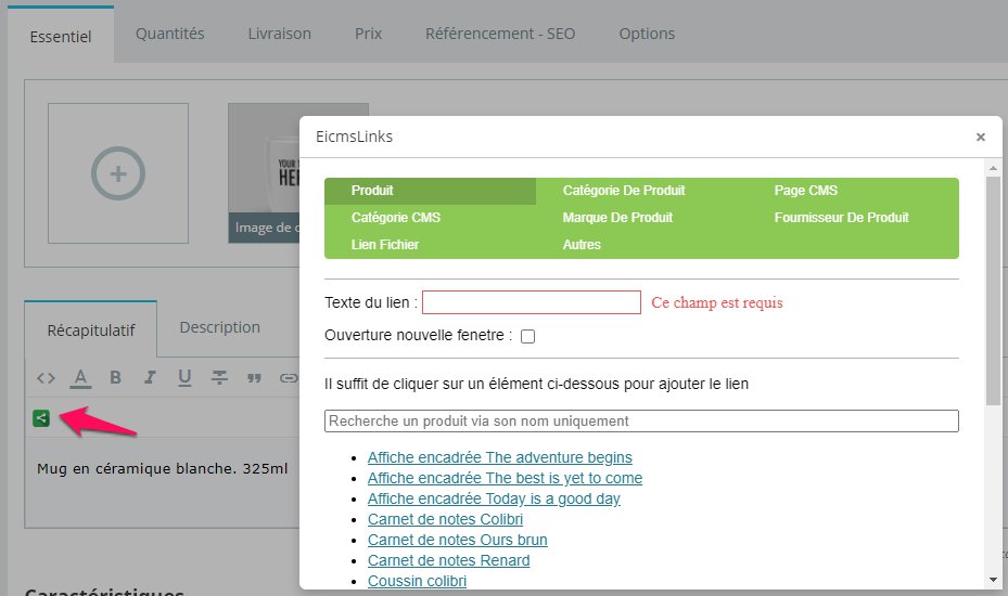 Ei cms links configuration