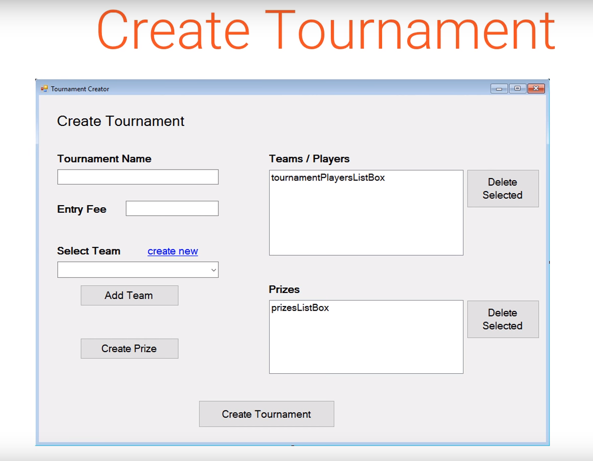 Create Tournament