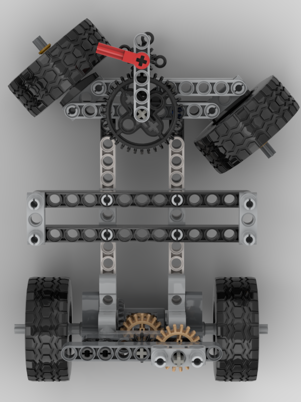 Render — steering turned left