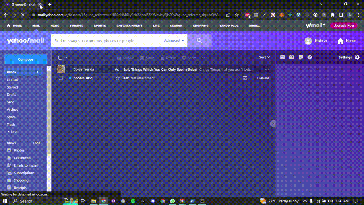 GitHub ShahrozAtiq/yahoomailmonitor The extension runs in the background while you use your
