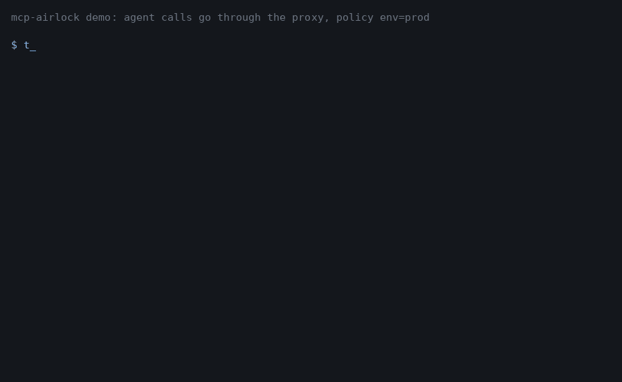demo: refused tool, forced dry run, one-shot confirmation, injection flagged