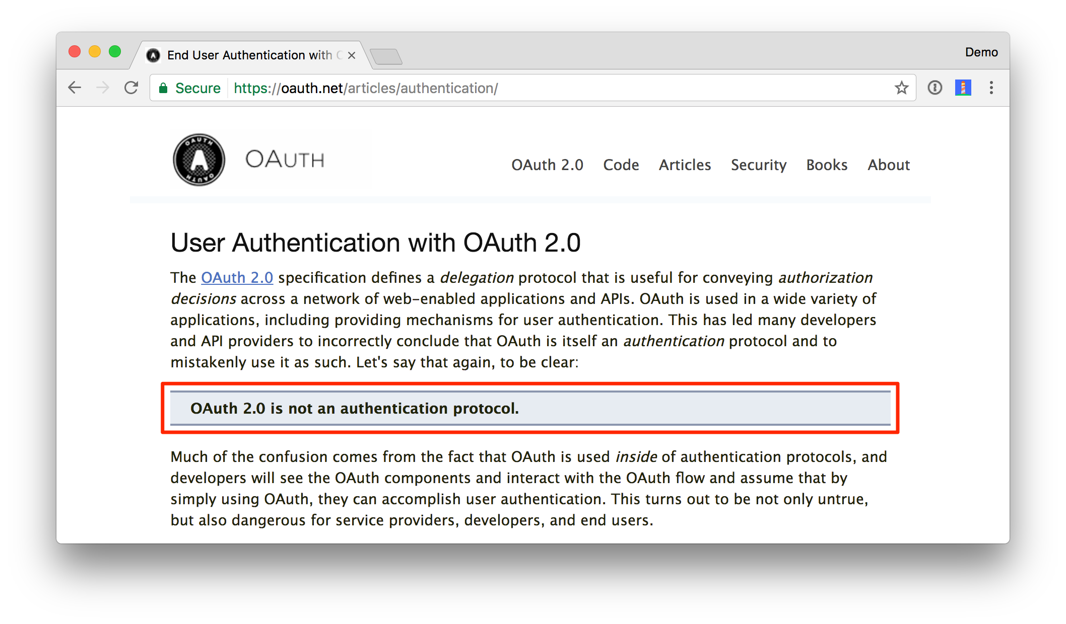 OAuth 2.0不是身份验证协议