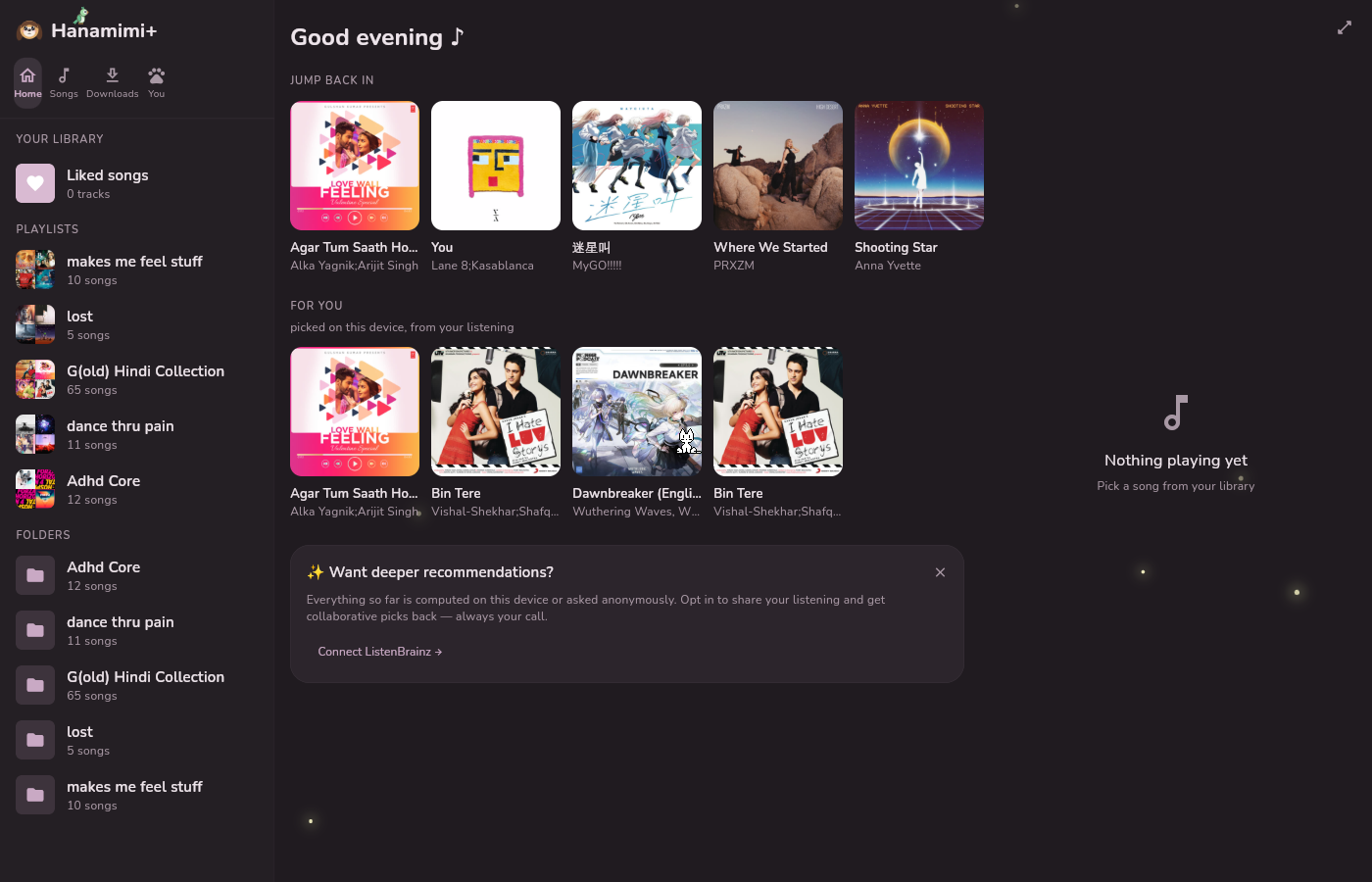 Hanamimi on desktop