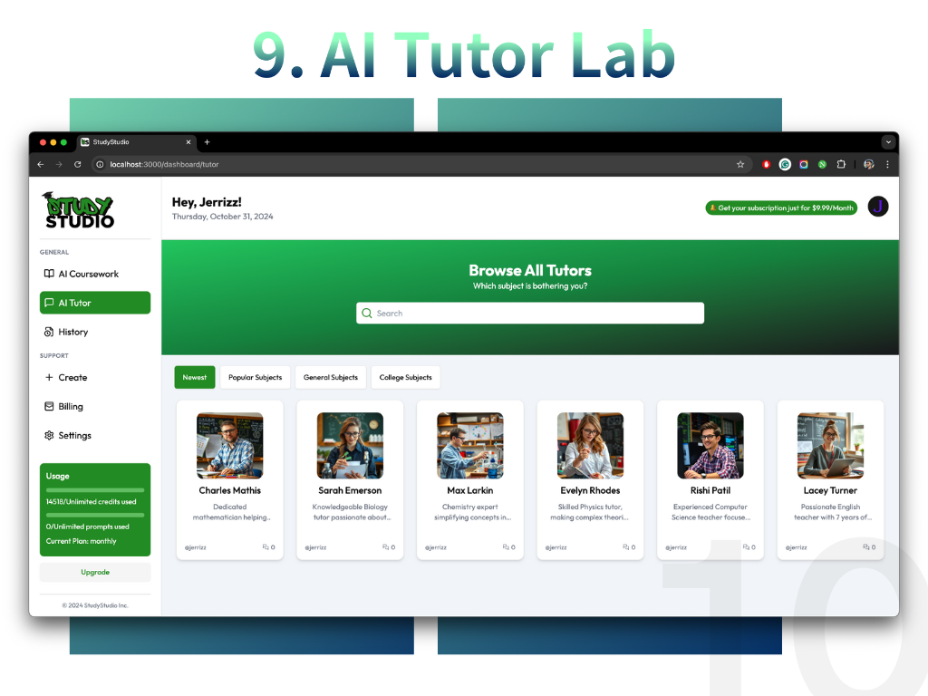 StudyStudio - AI Educational App, Course Helper, Custom AI Tutor Creator SAAS System - 18