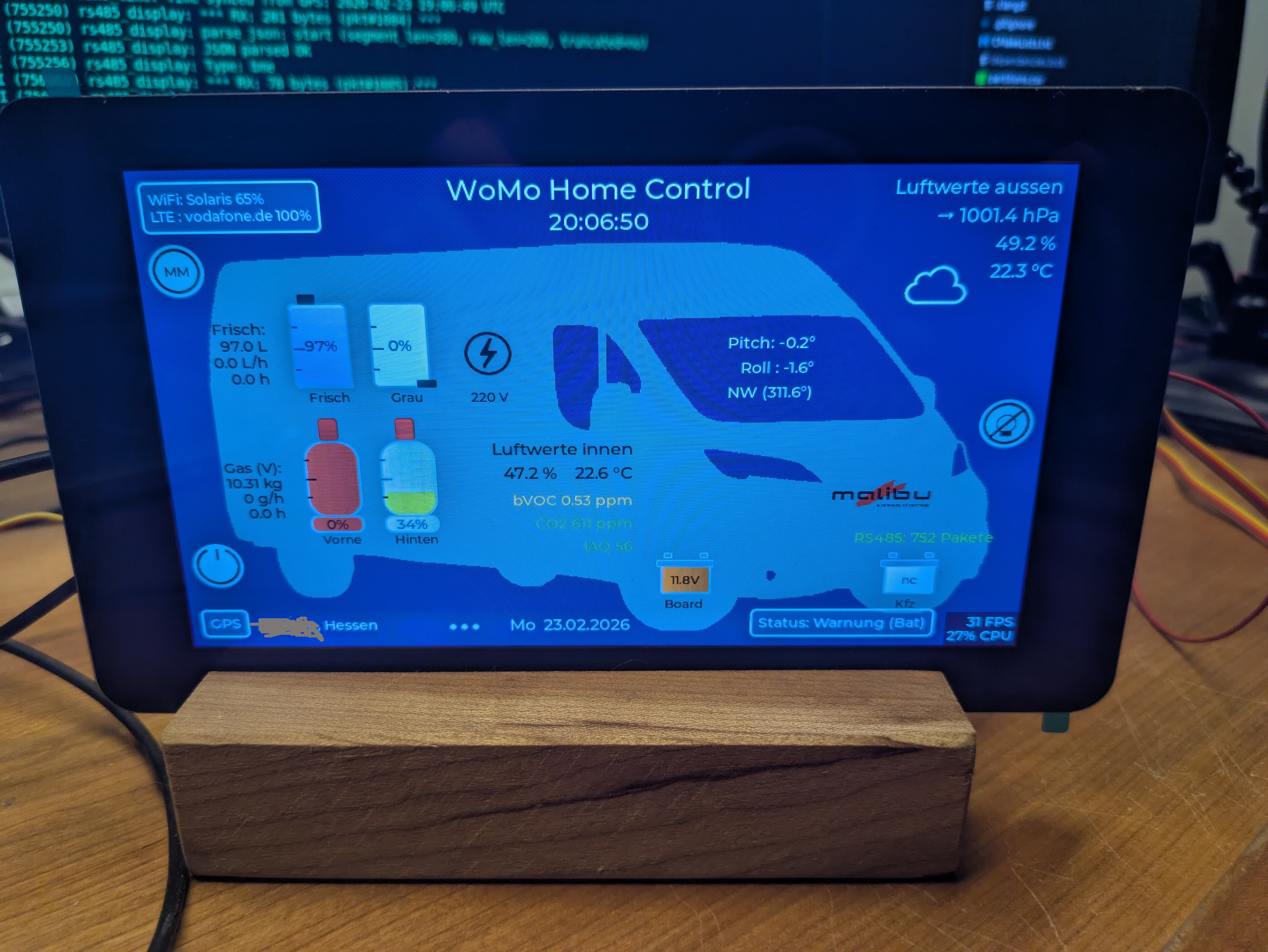 WoMoHome ESP Touch LCD 7 HAT, from the project README