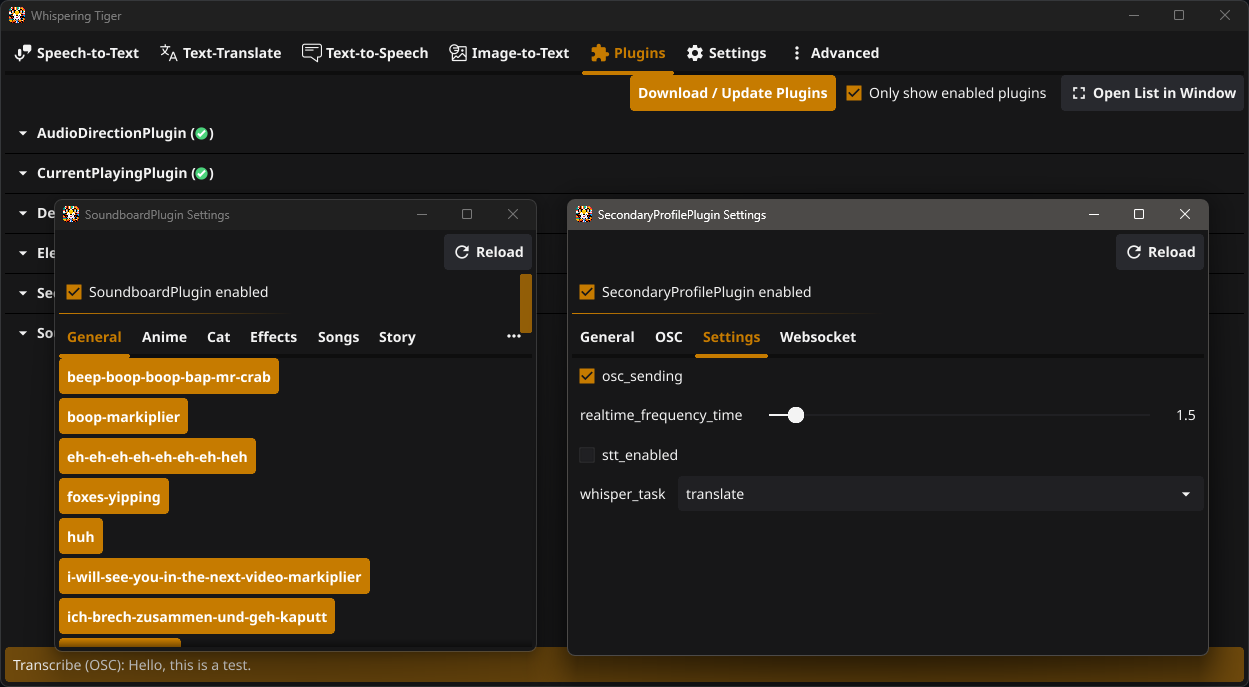 Plugins Tab