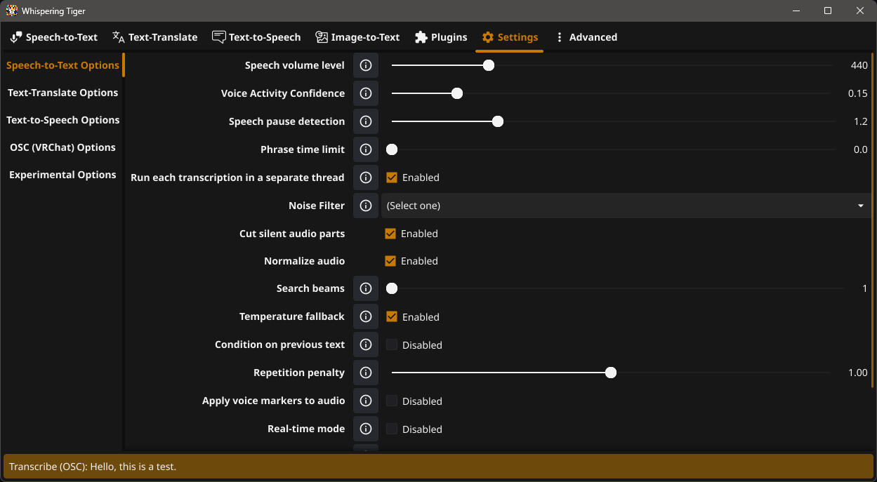 Advanced Settings Tab