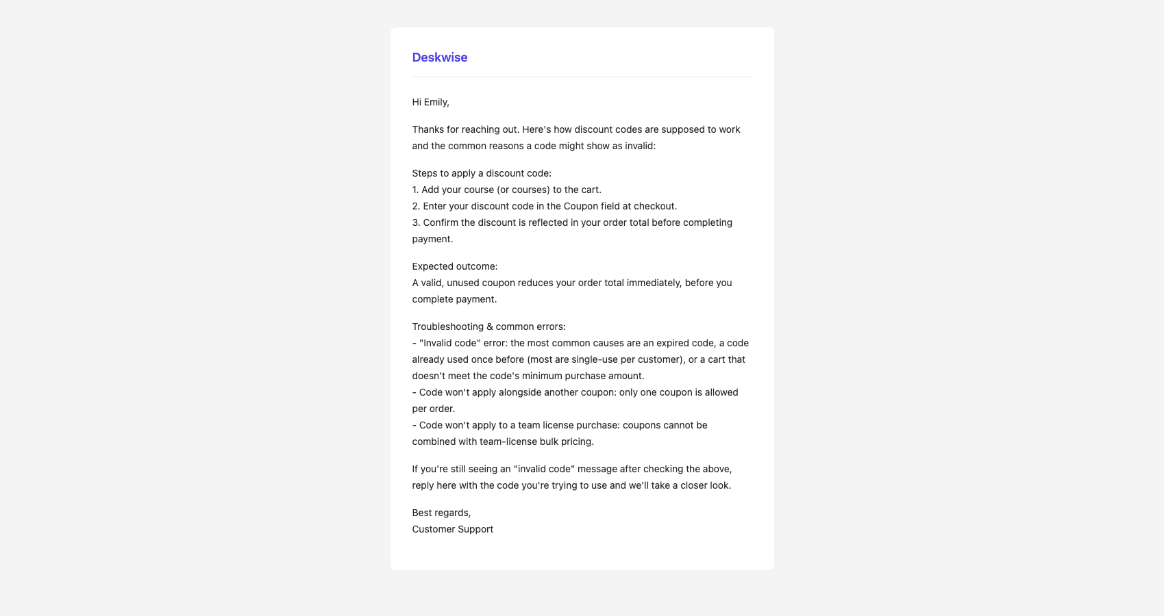 Reply Email