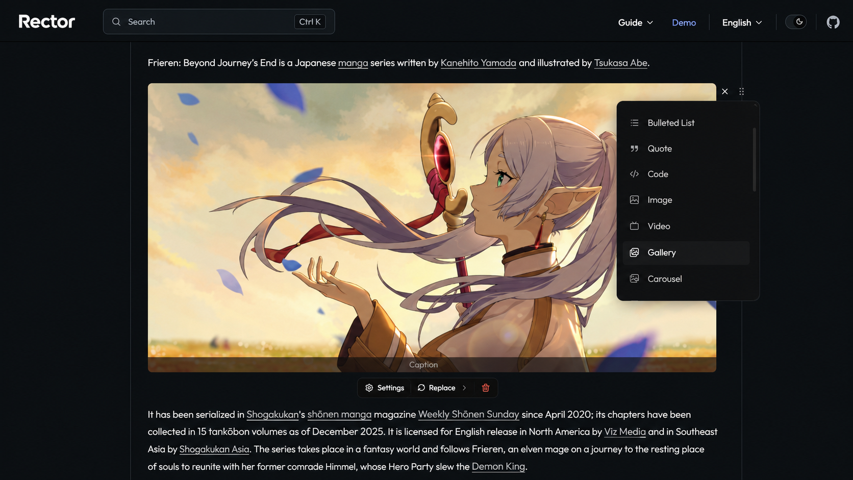 Editor demo