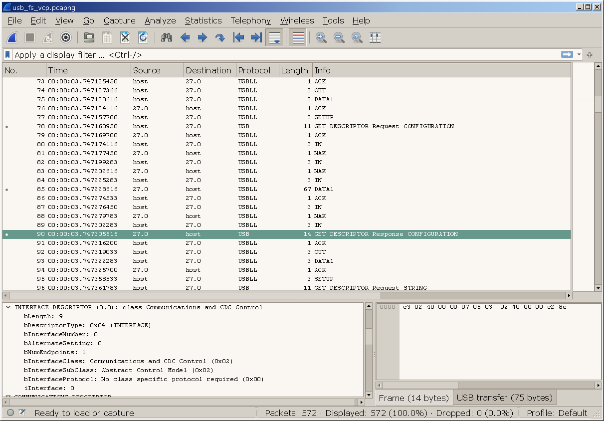 Wireshark UI