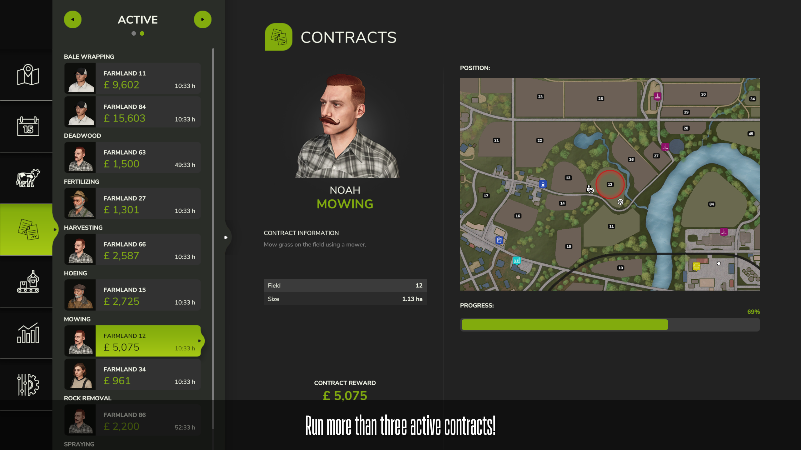 Run more than three active contracts!