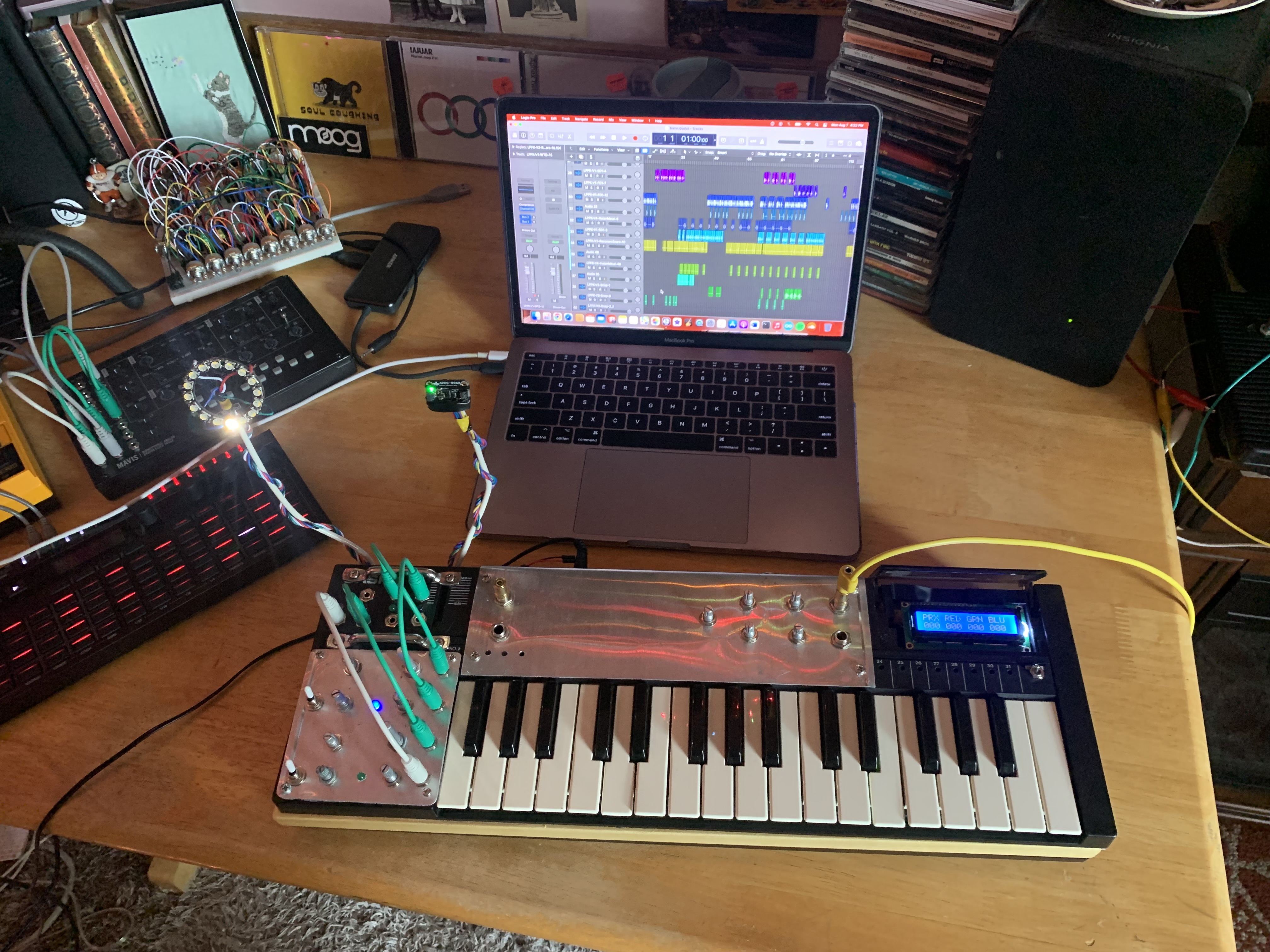 sensors raised above keyboard