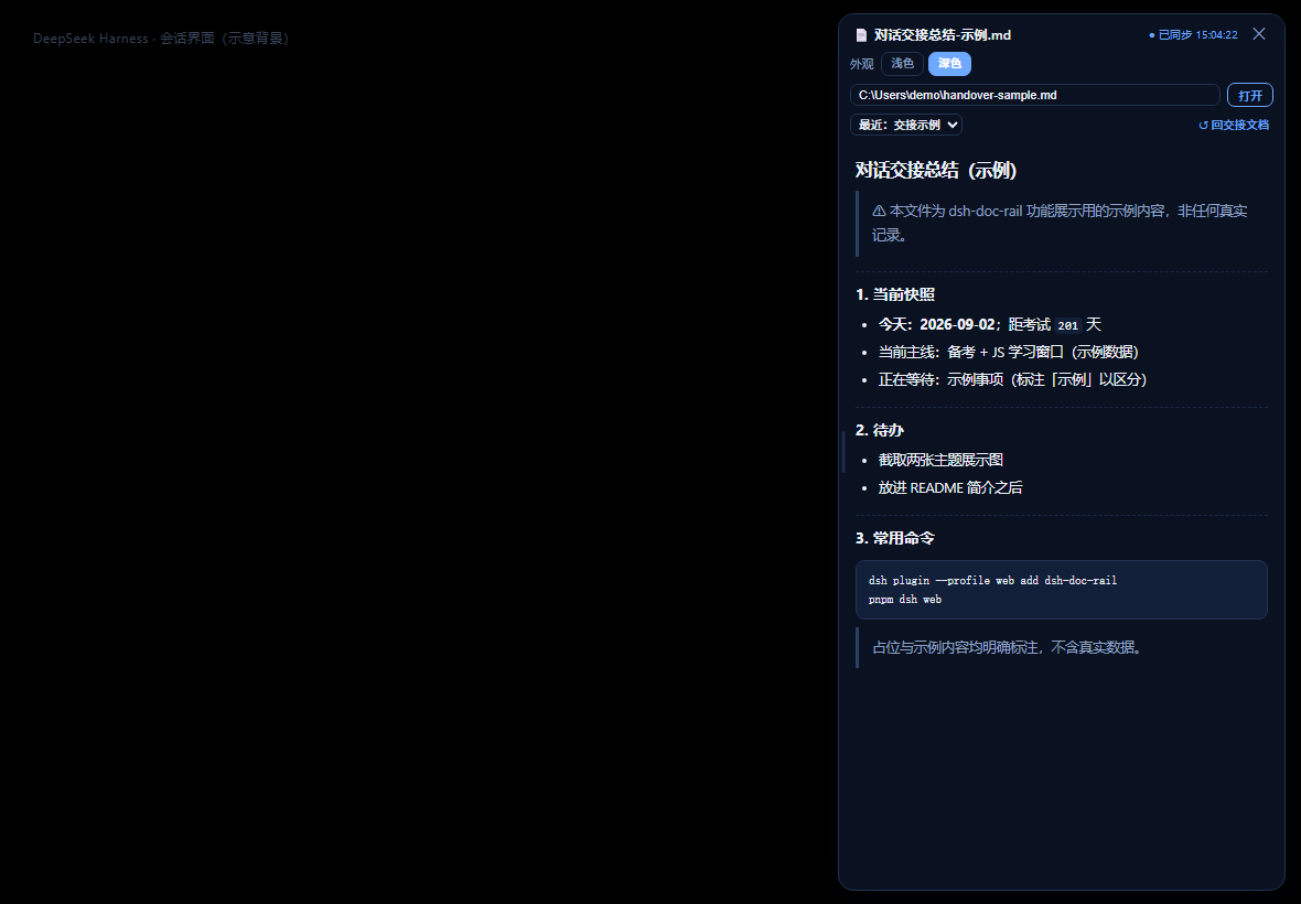 dsh-doc-rail screenshot 2