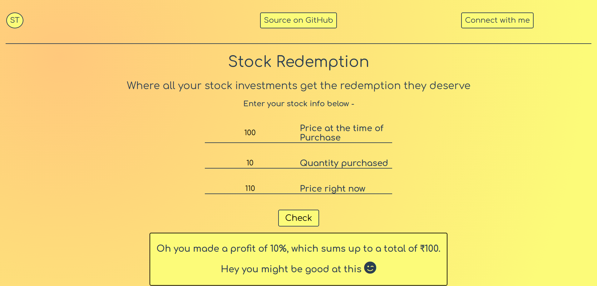 Stock redemption demo image