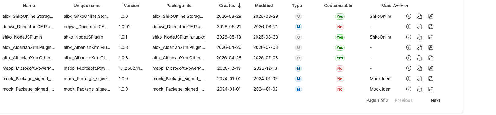 Plugin Packages List