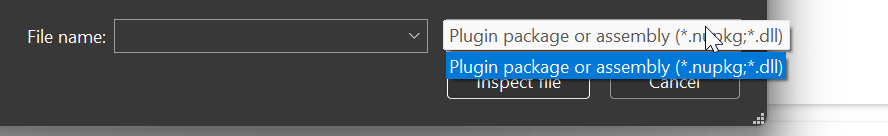 File Inspection Dialog
