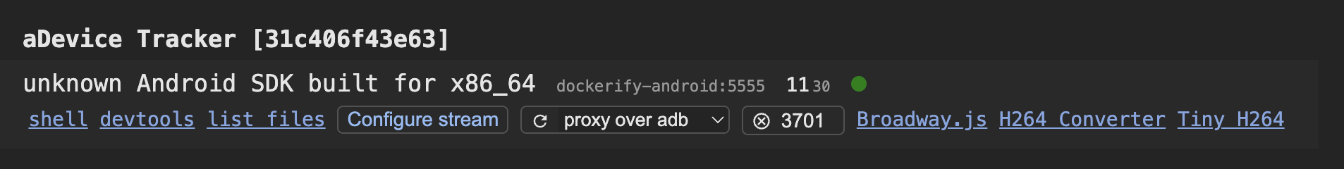scrcpy-web interface