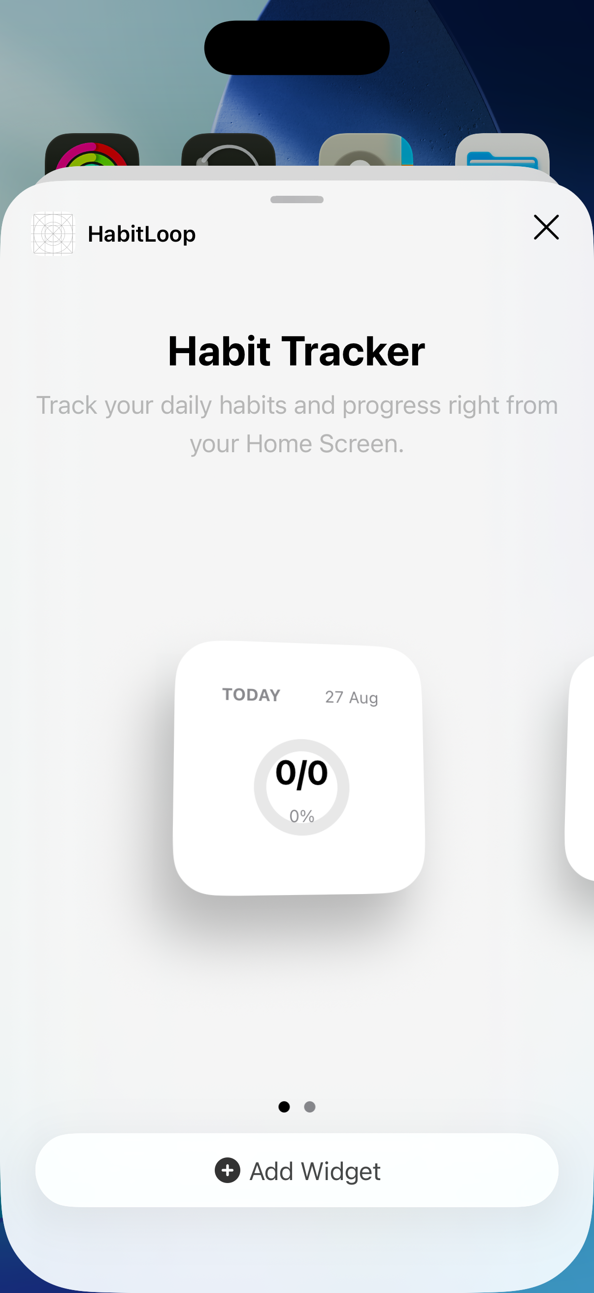 Interactive Home Screen Widgets