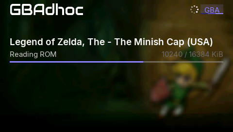 The loading screen over The Minish Cap's art
