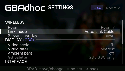 Settings over the game's art